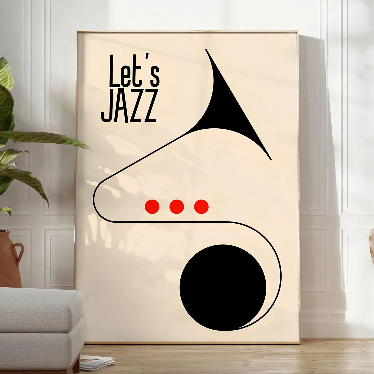 space LetsJazzLowRes Maximalist poster black gray tones unique wall art bold statement perfect gift lovers decor striking print version unframed today